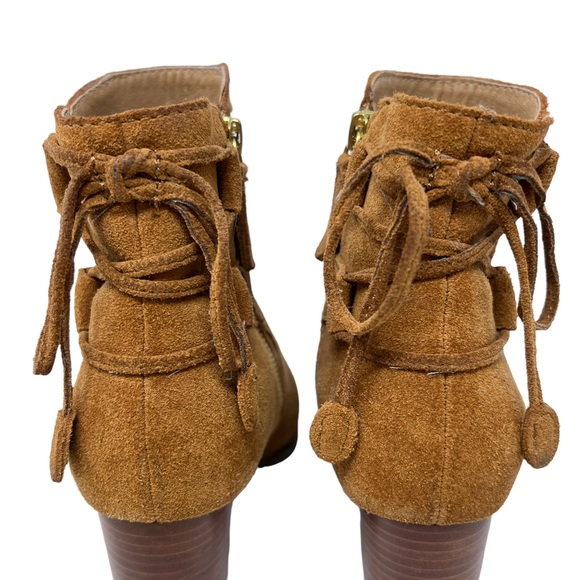 Vionic Ronnie Brown Suede Leather Block Heel Zip Up Comfort Ankle Boots Size 6.5 - Picture 4 of 13